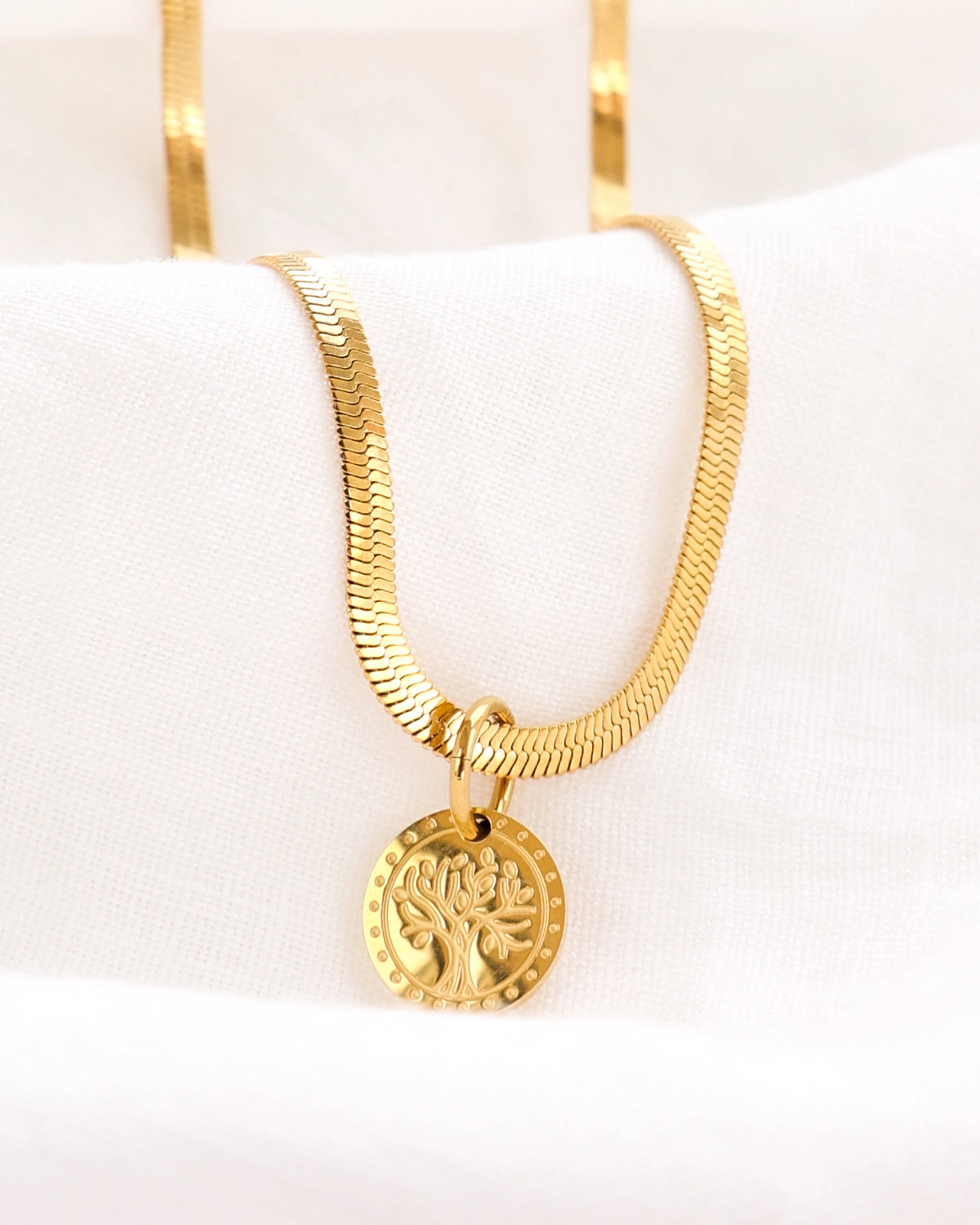 CUS | Jewelry set Mira necklace 3mm and Luna charm Tree of Life - Growth & Strength