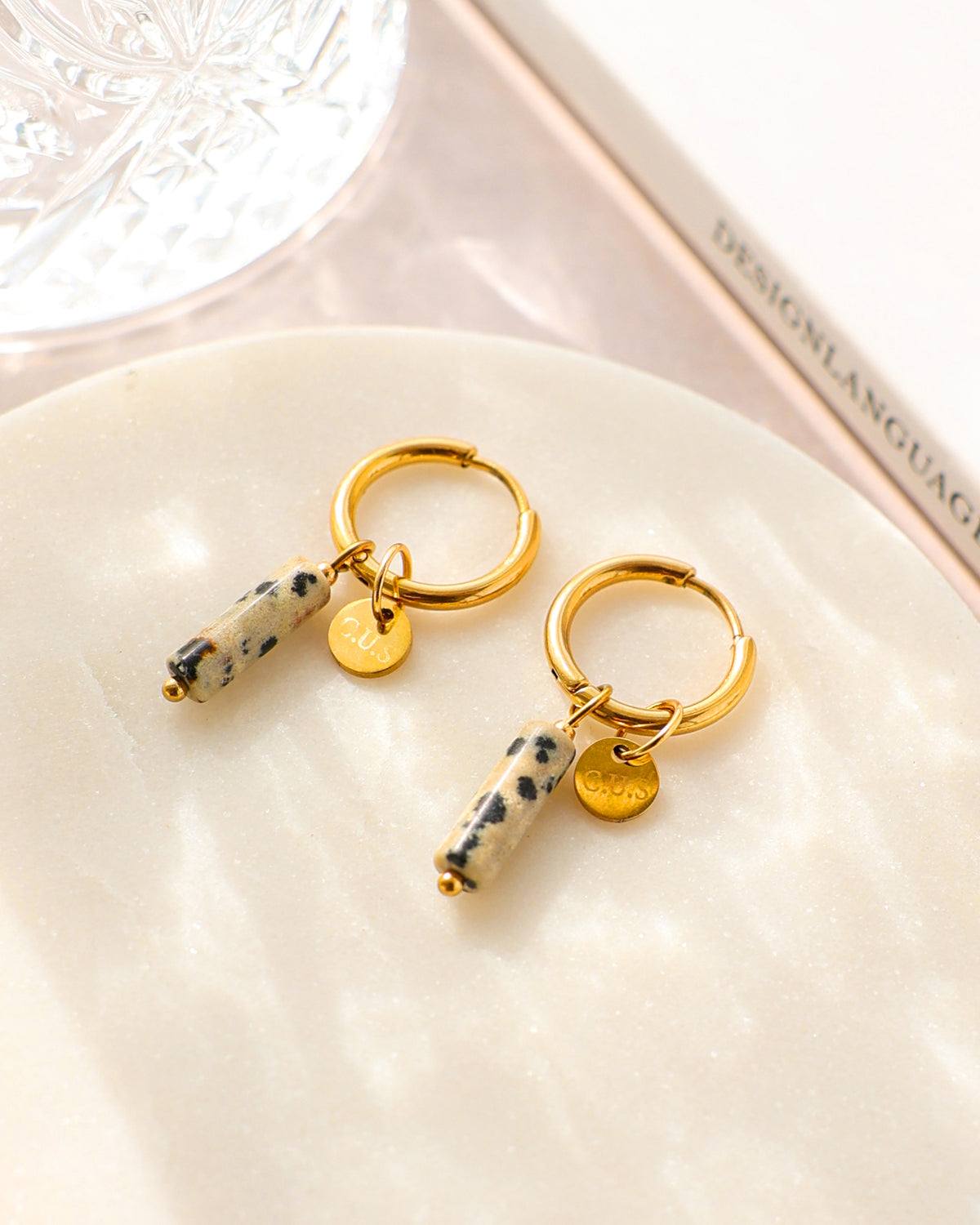 Gaia | Oorbellen Dalmation Stone