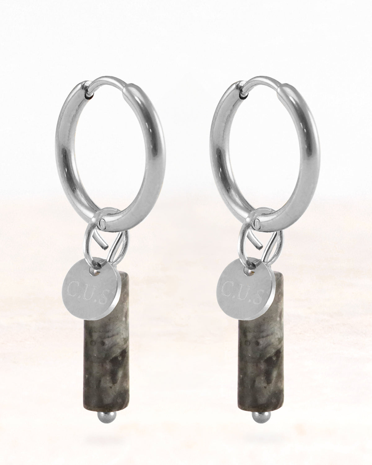 CUS Gaia | Oorbellen Labradorite Cadeaubox Zilver