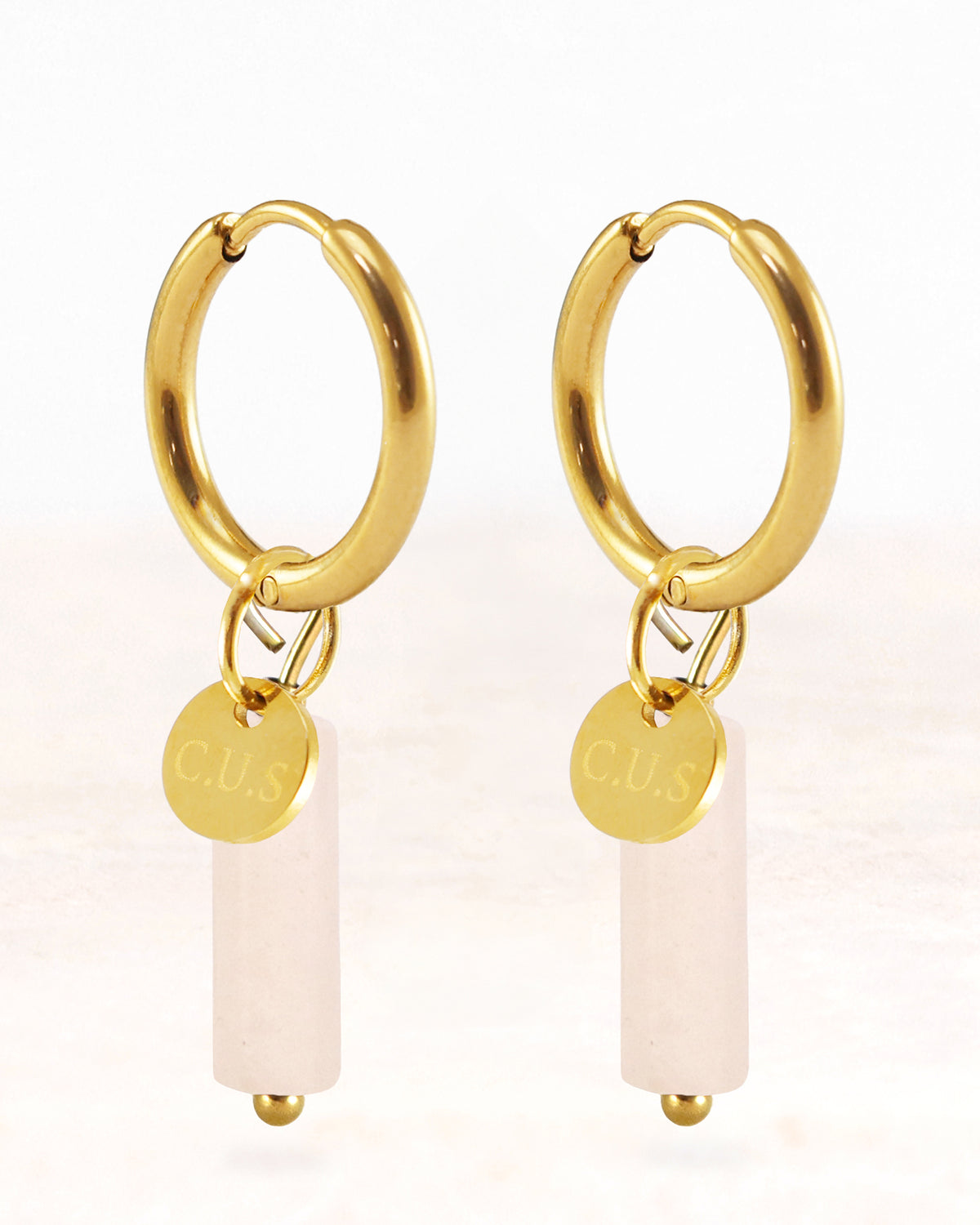 Gaia | Oorbellen Milky Quartz