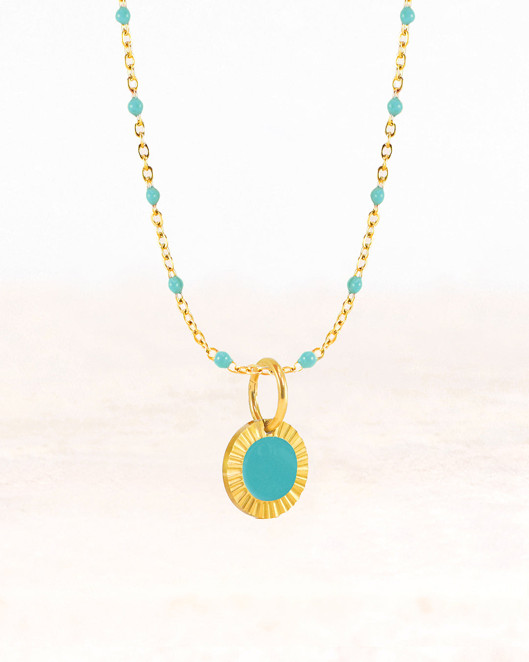 CUS | Jewelry set Neva necklace and Kyra charm turquoise - Freedom & Healing