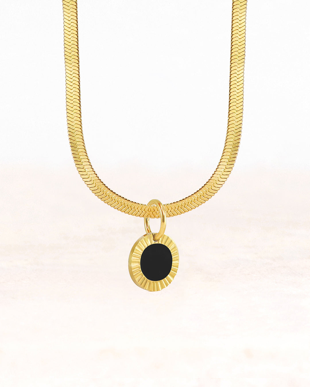 CUS | Jewelry set Mira necklace 5mm and Kyra charm black - Power & Control