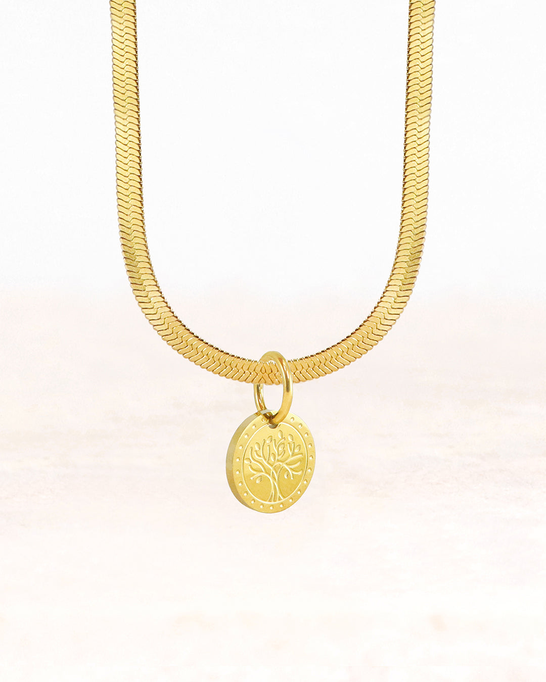 CUS | Jewelry set Mira necklace 3mm and Luna charm Tree of Life - Growth & Strength