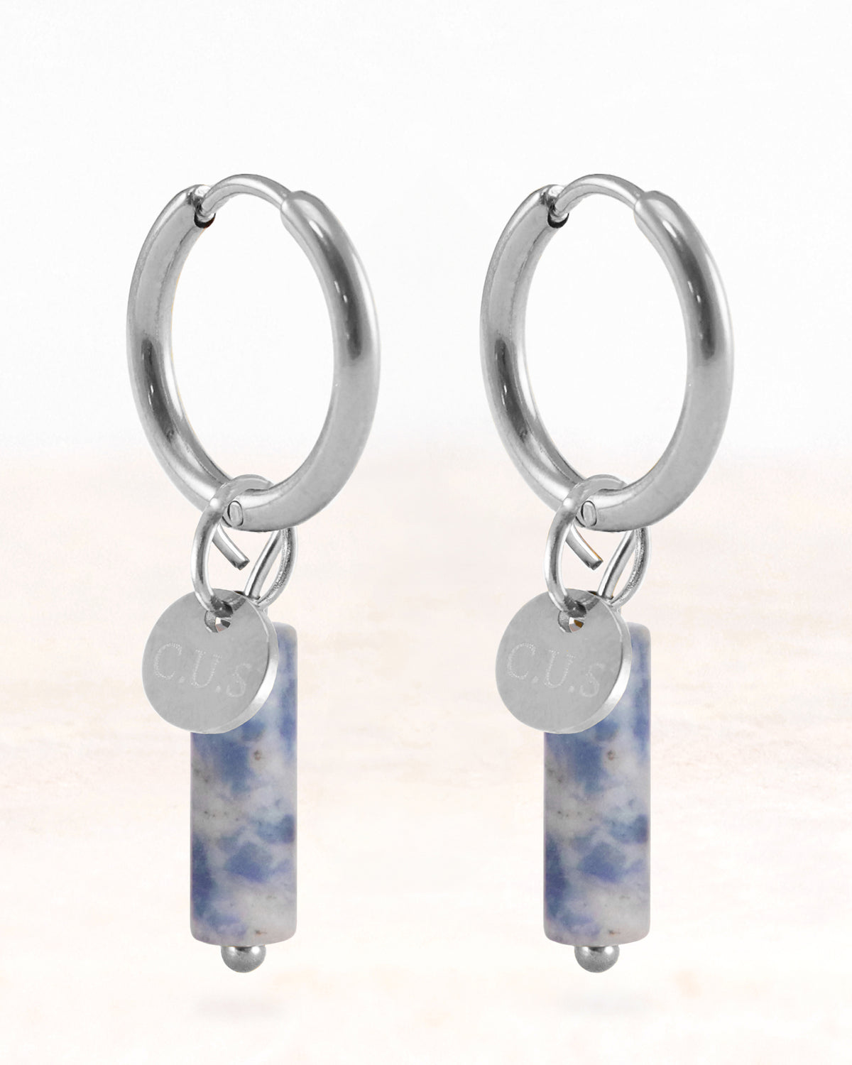 CUS Gaia | Oorbellen Spot Sodalite Cadeaubox Zilver