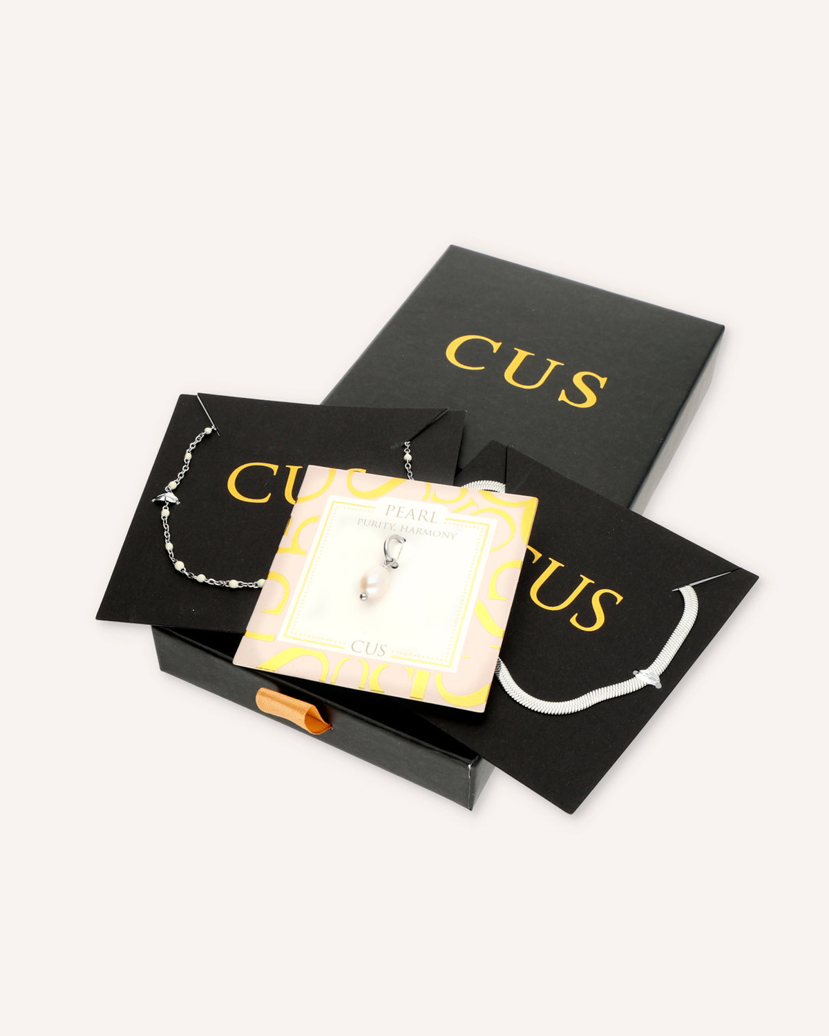 CUS Mare | Parelset Cadeaubox Zilver