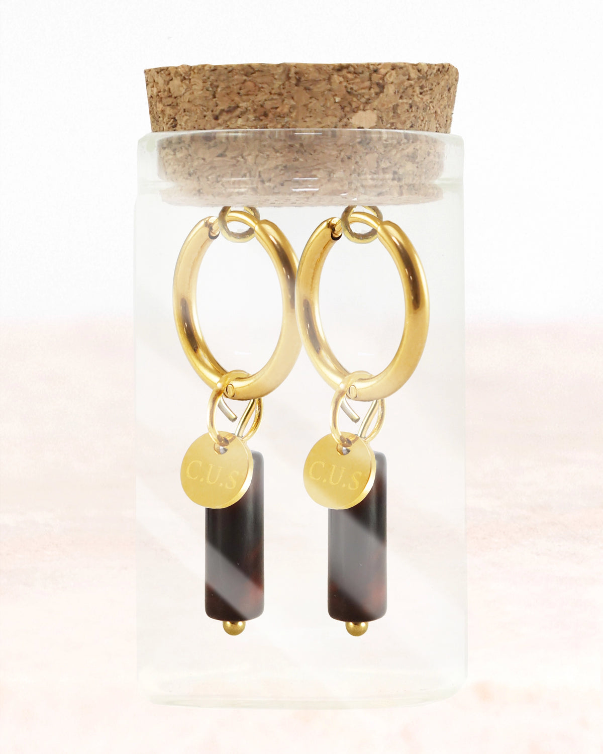 Gaia | Earring Flesje Fancy Agate