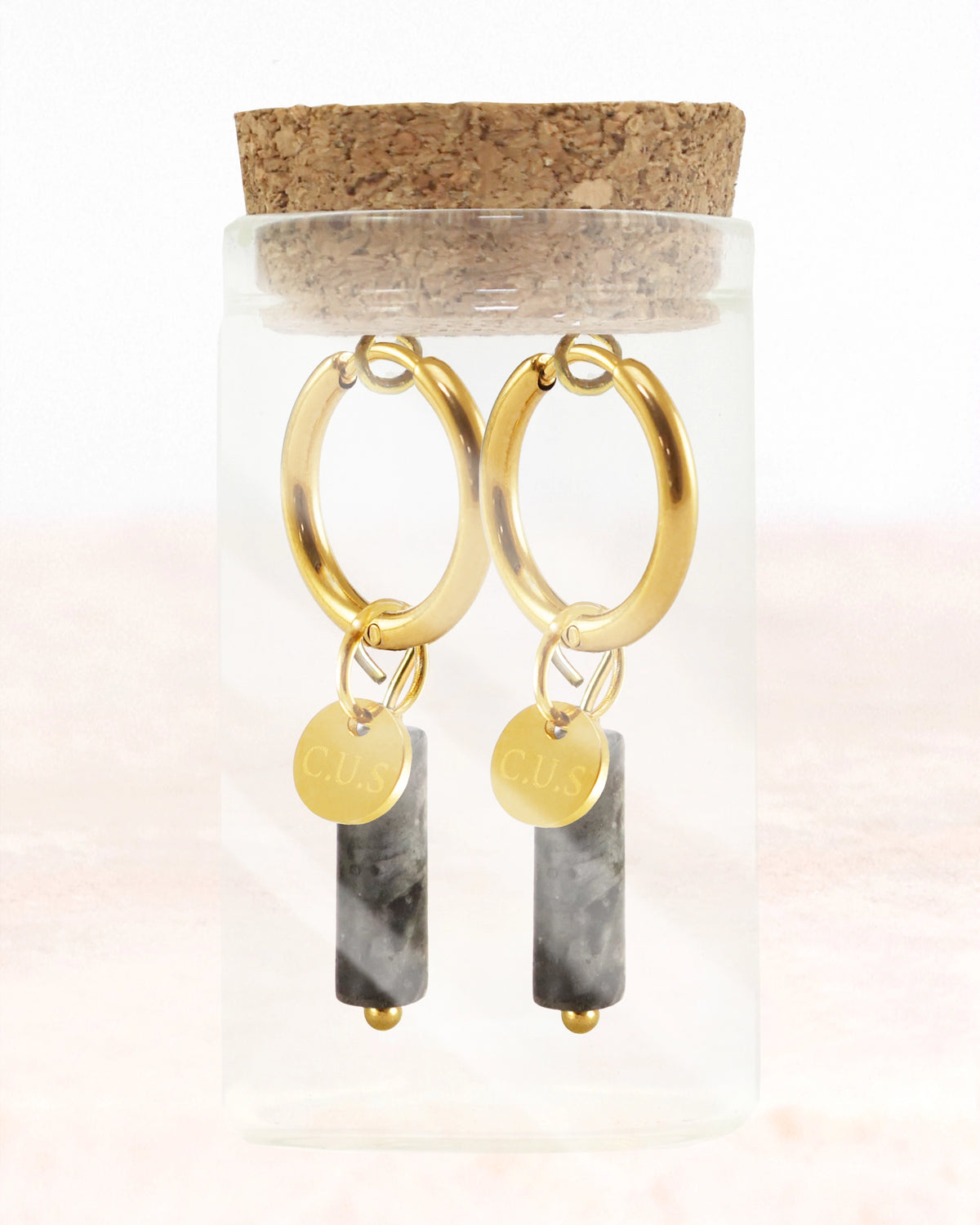 Gaia | Earring Flesje Labradorite