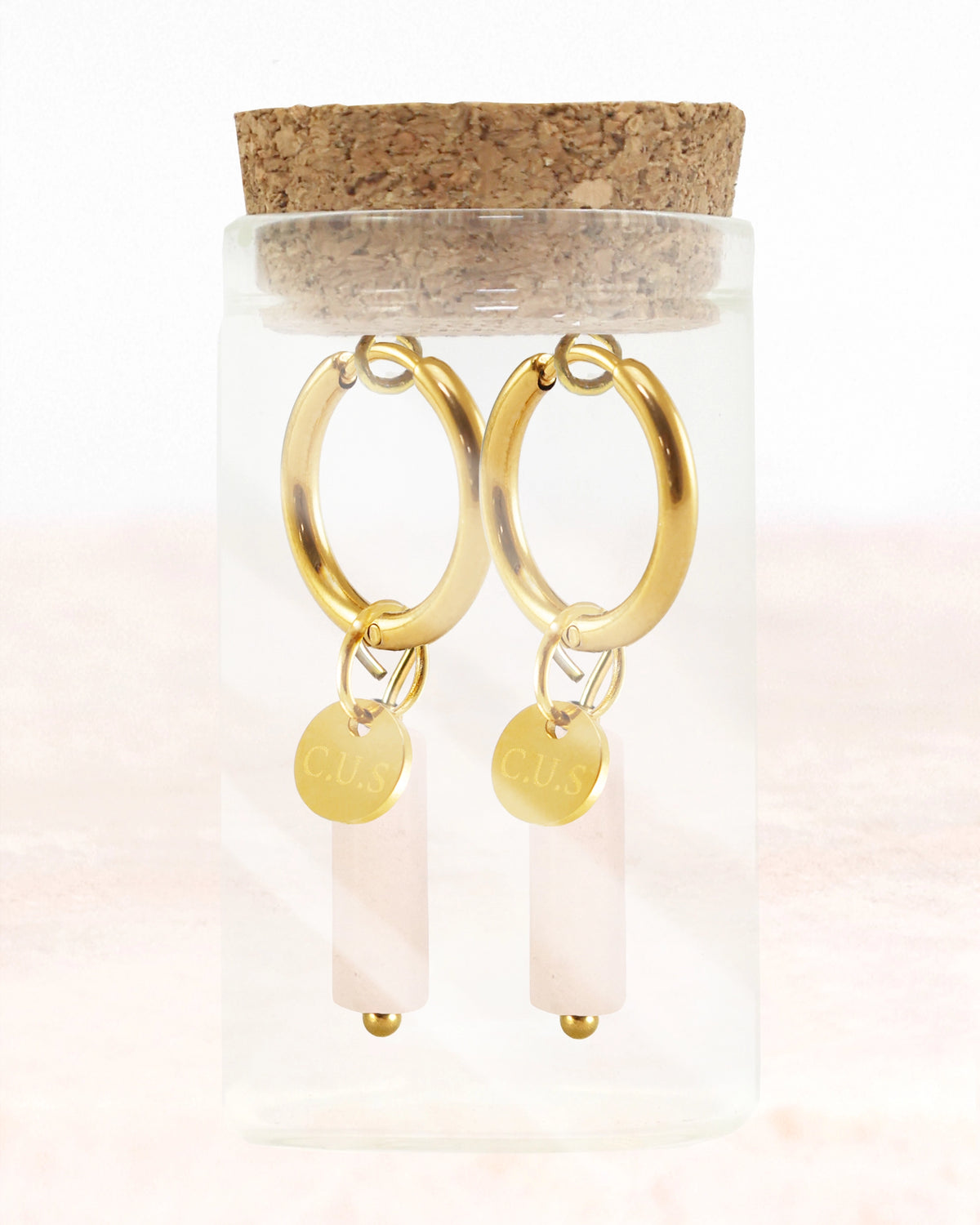 Gaia | Earring Flesje Milky Quartz