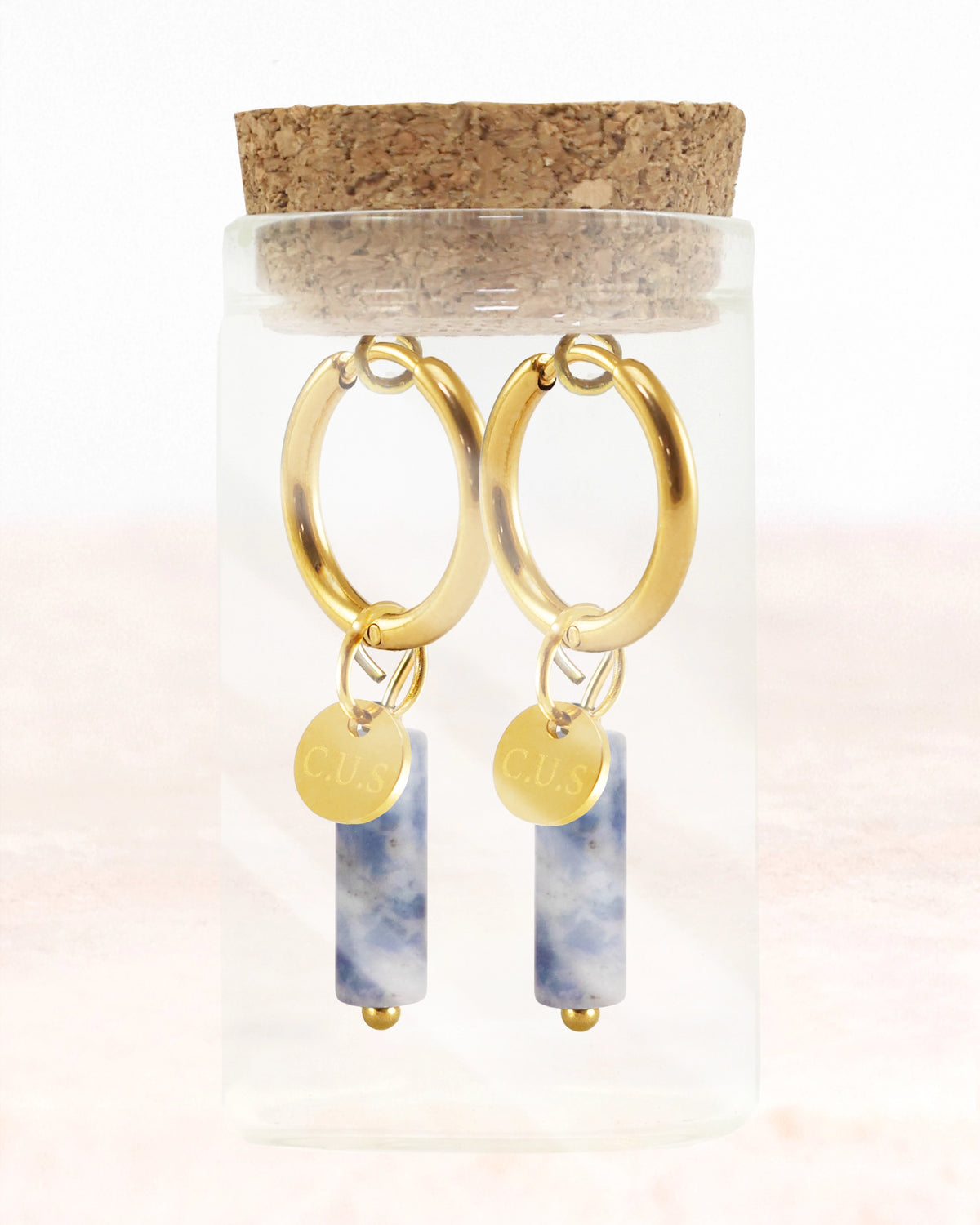 Gaia | Earring Flesje Spot Sodalite
