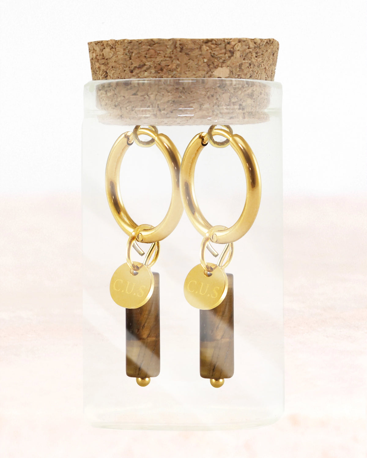 Gaia | Earring Flesje Tiger's Eye