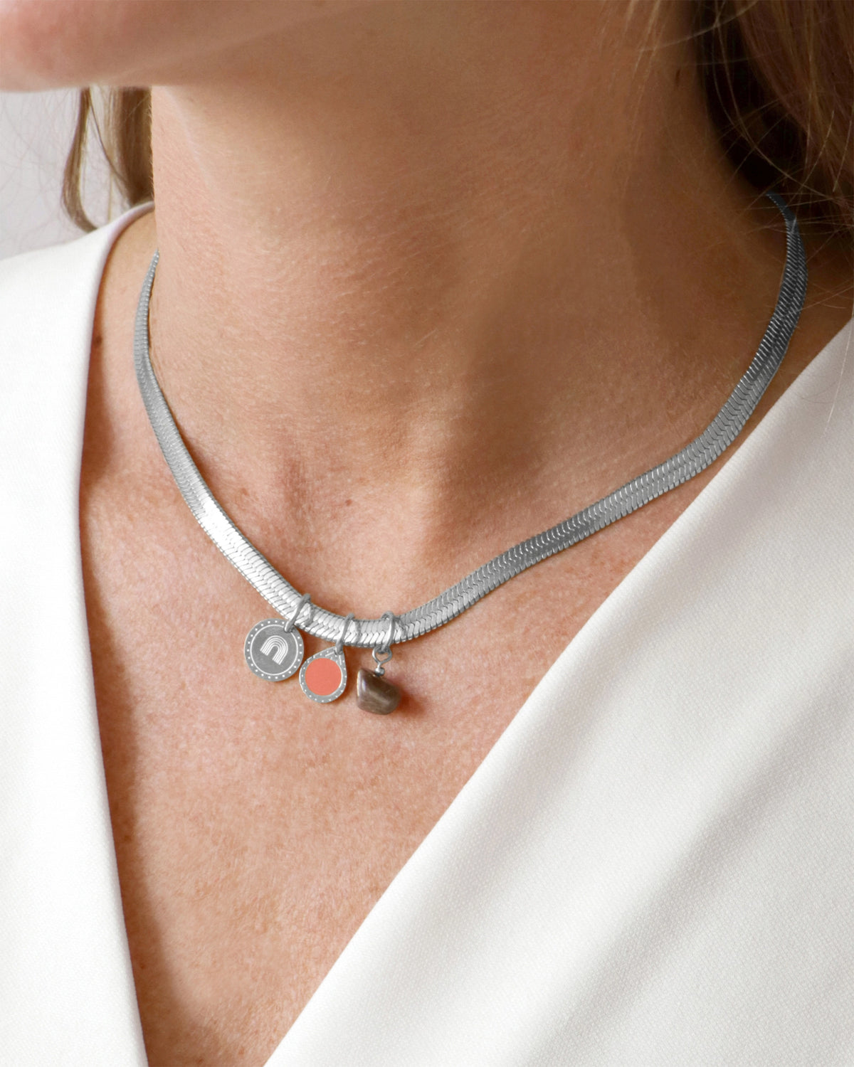 CUS-Geschenk | Kette Mira oder Yara mit drei Anhängers Silber