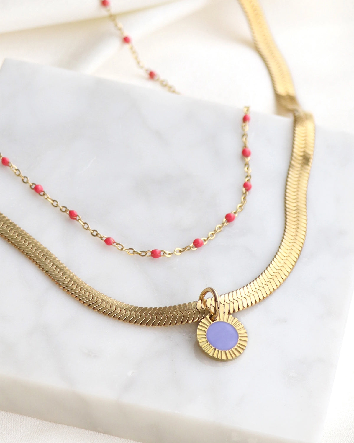 Neva | Necklace Fuchsia Pink