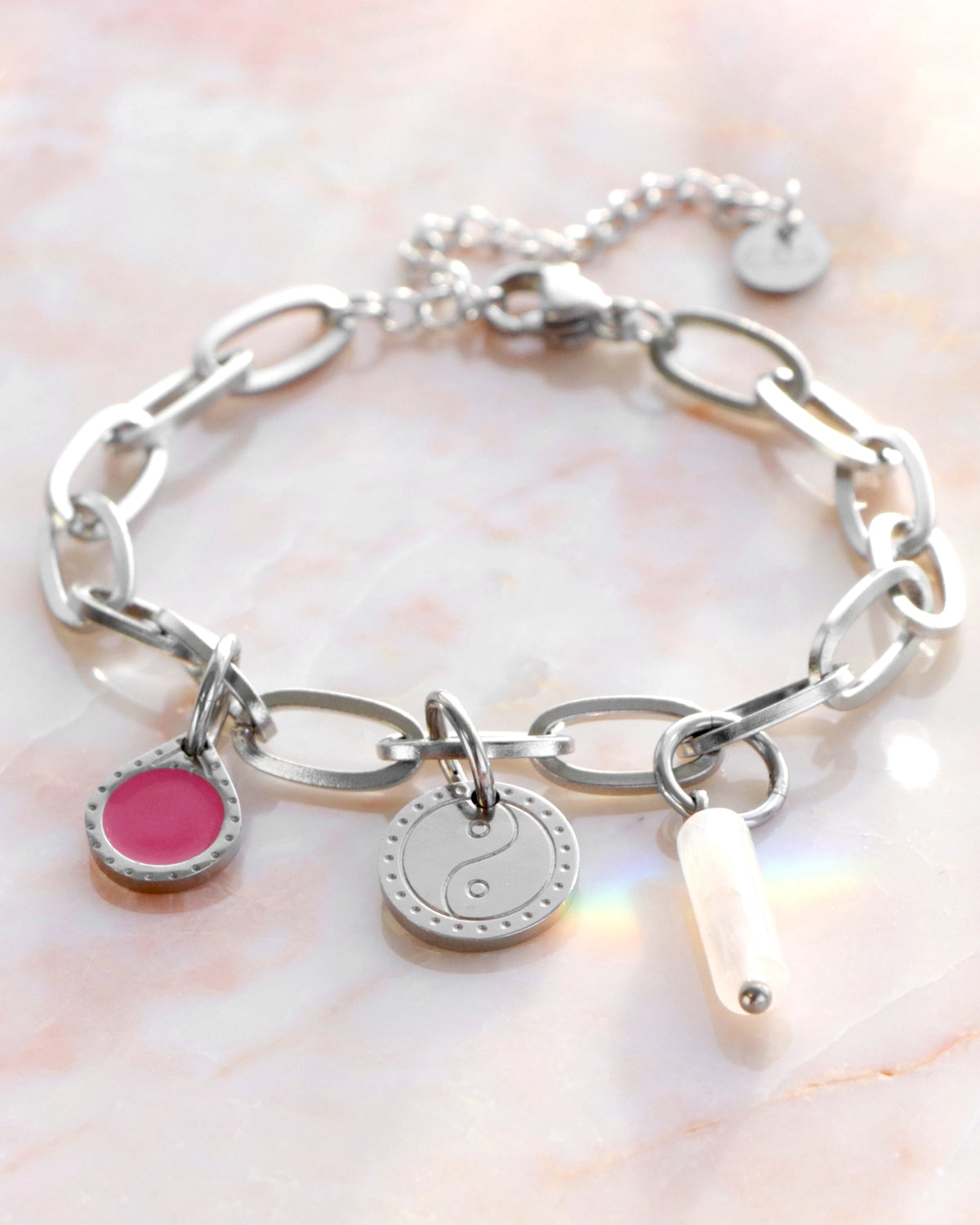 CUS-Geschenk | Armbänder Yara mit drei Anhängers Silber