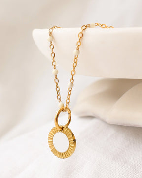 CUS® Jewellery set Neva necklace white and Kyra charm white - Hope & Clarity
