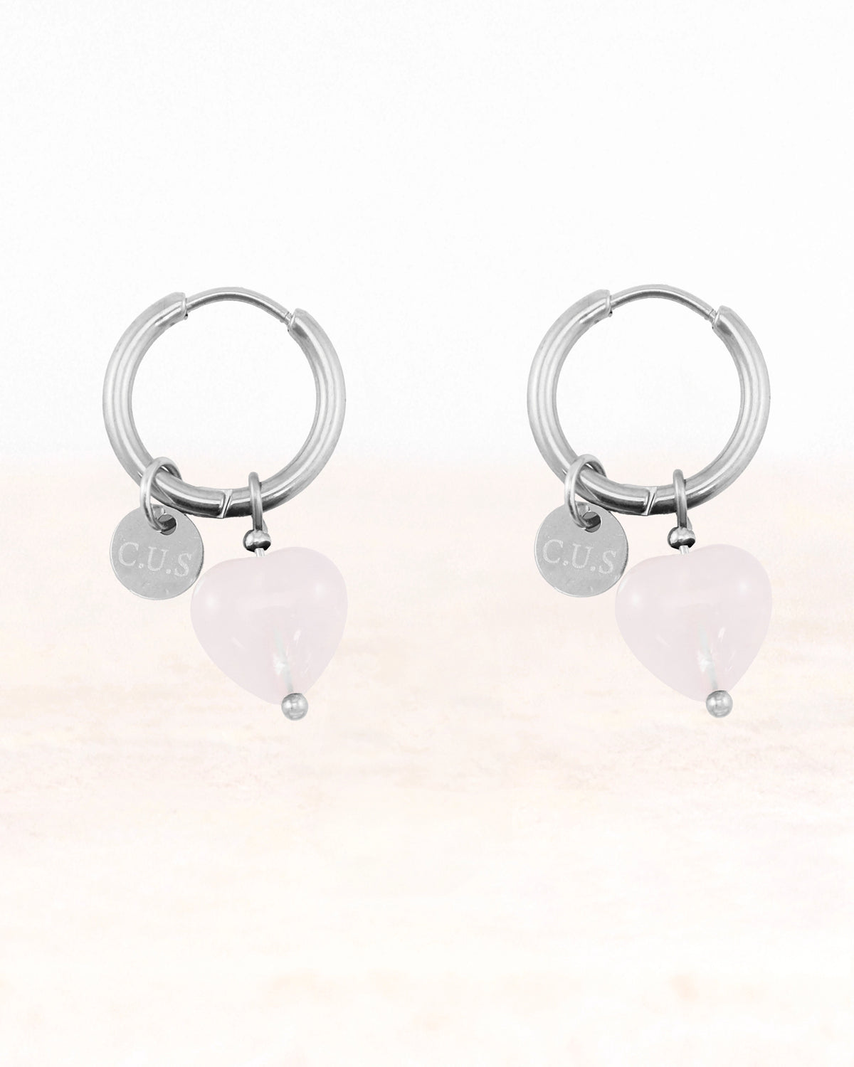 CUS Earrings Cinta Rose Quartz - Self Love &amp; Empathy 