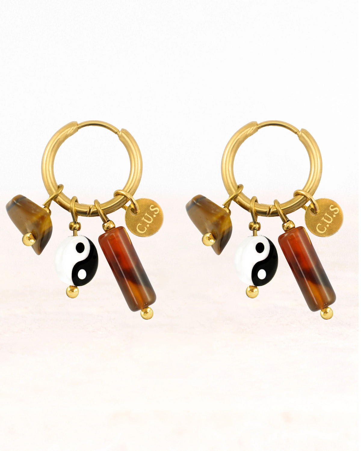 Boucles d'oreilles CUS Gaia x Ayla x Mare - Clarté, Équilibre &amp; Pureté 