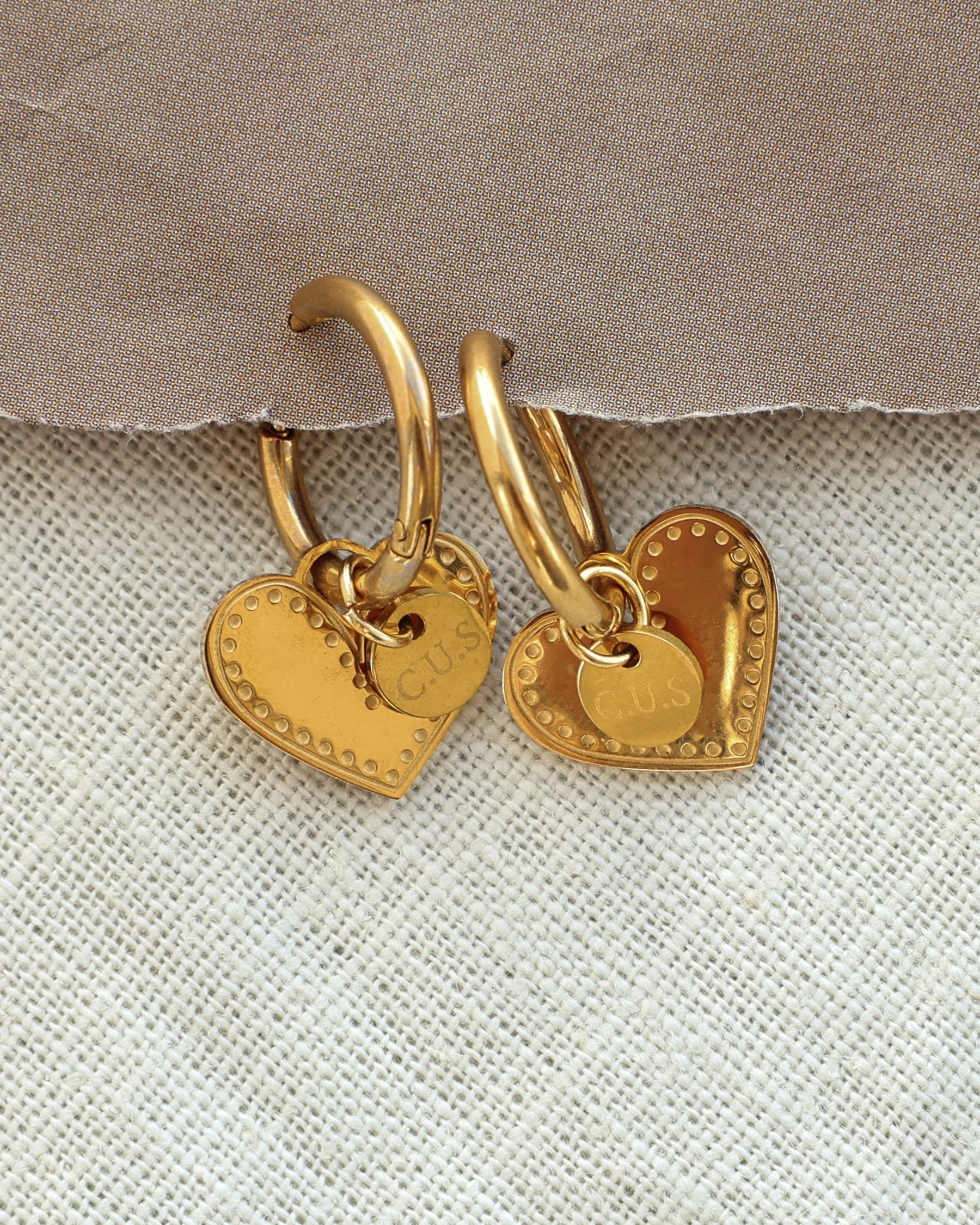 Boucles d'oreilles CUS Luna Coeur - Amour &amp; Passion 