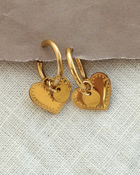 CUS Earrings Luna Heart - Love &amp; Passion 