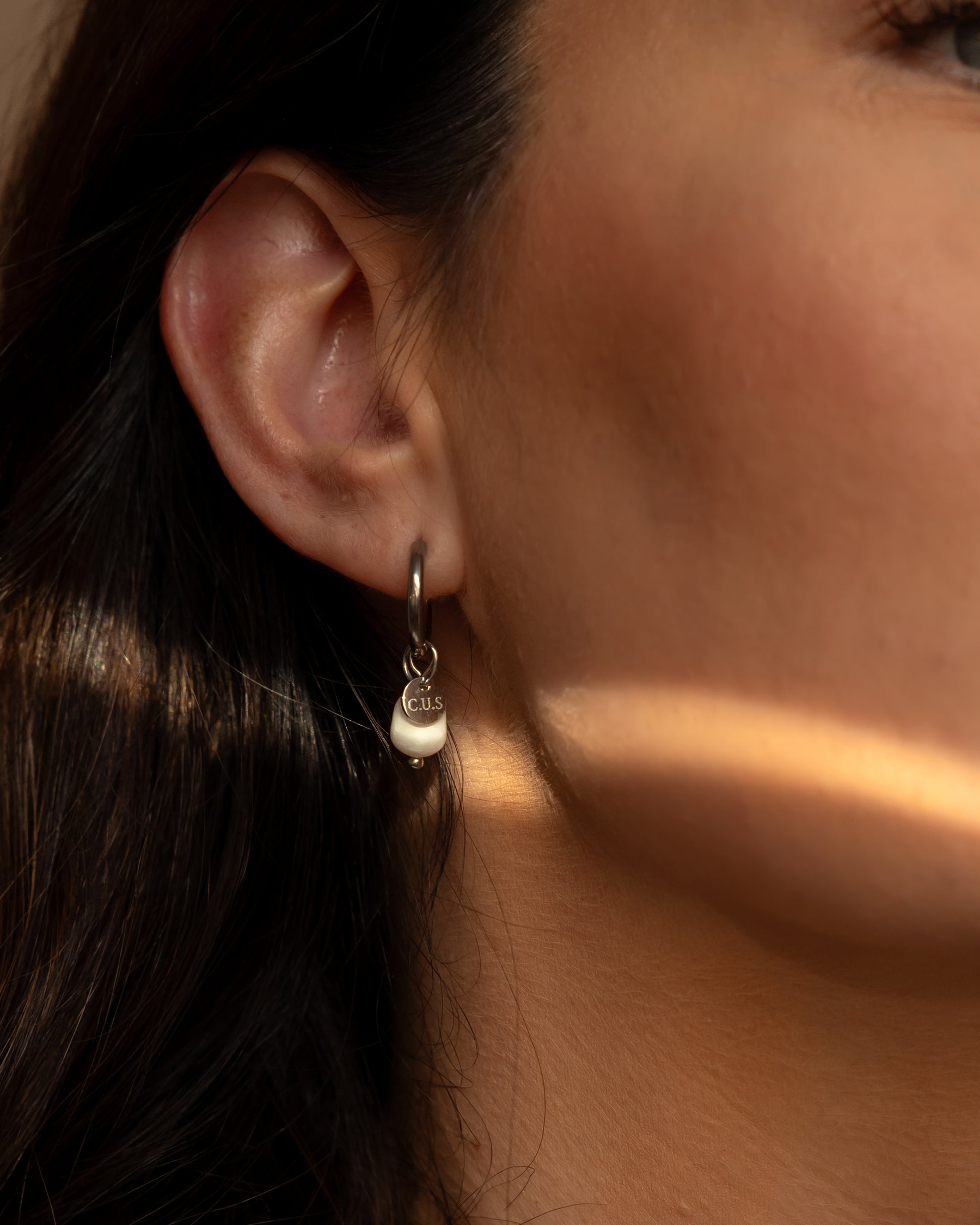 CUS Mare | Parel oorbellen Cadeaubox Zilver