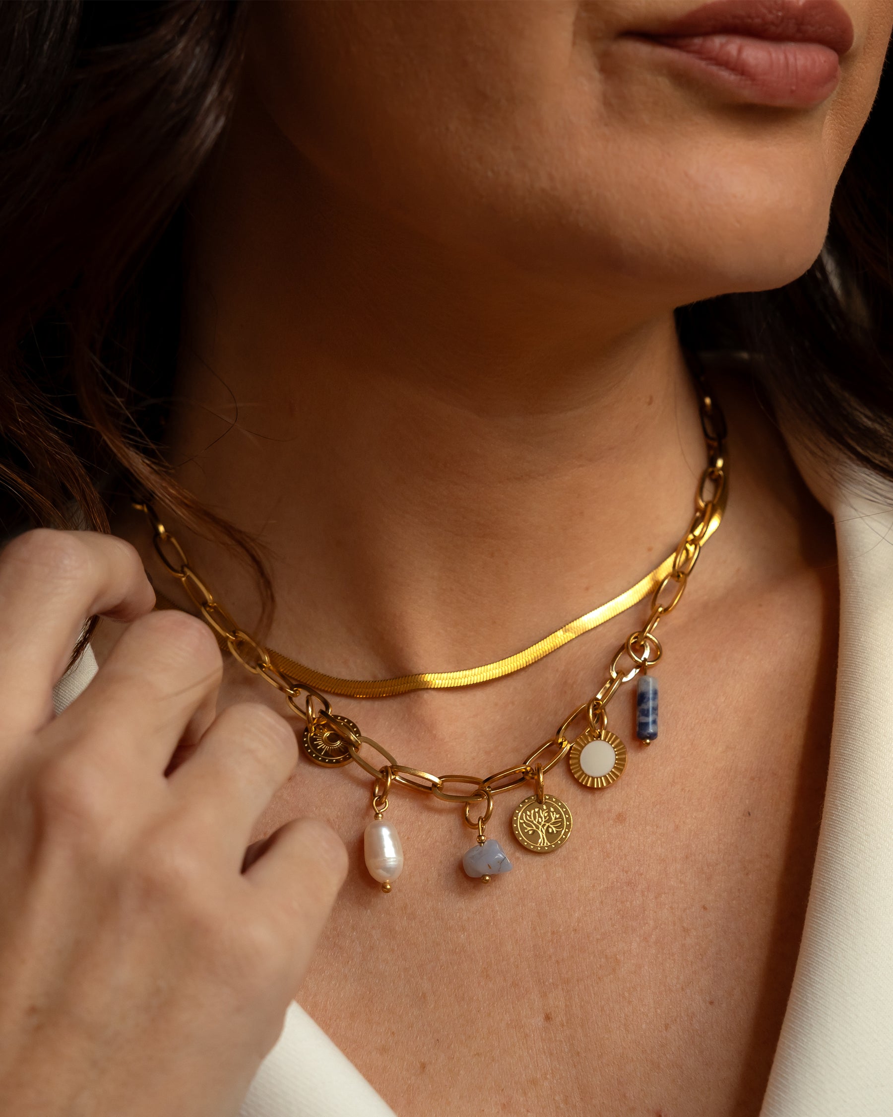 CUS Sky Blue | Ketting Cadeaubox Goud