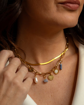 CUS Sky Blue | Ketting Cadeaubox Goud