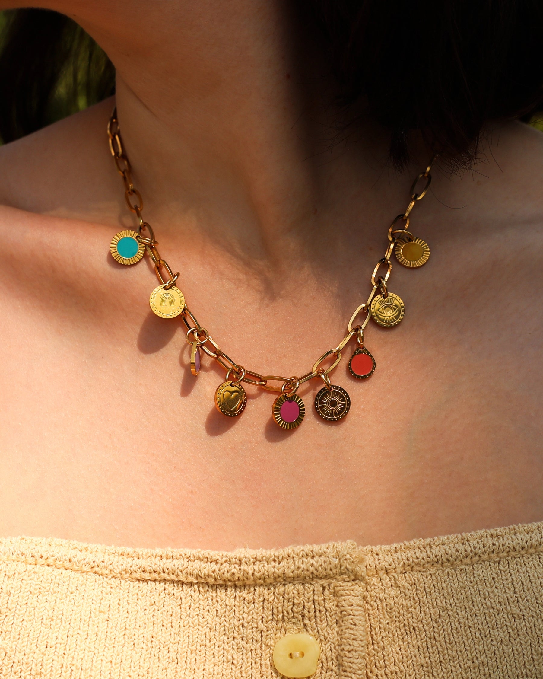 CUS Ensemble de bijoux collier Couleurs significatives 