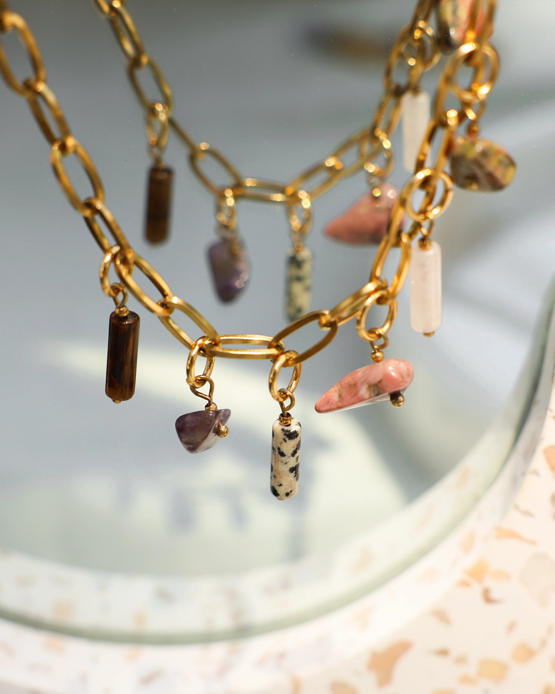 CUS Jewelry set necklace Meaningful stones 