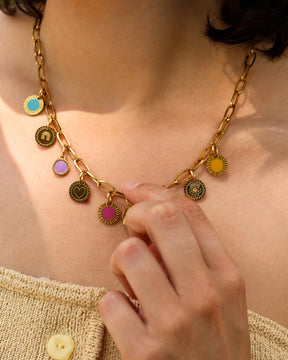 CUS Ensemble de bijoux collier Couleurs significatives 