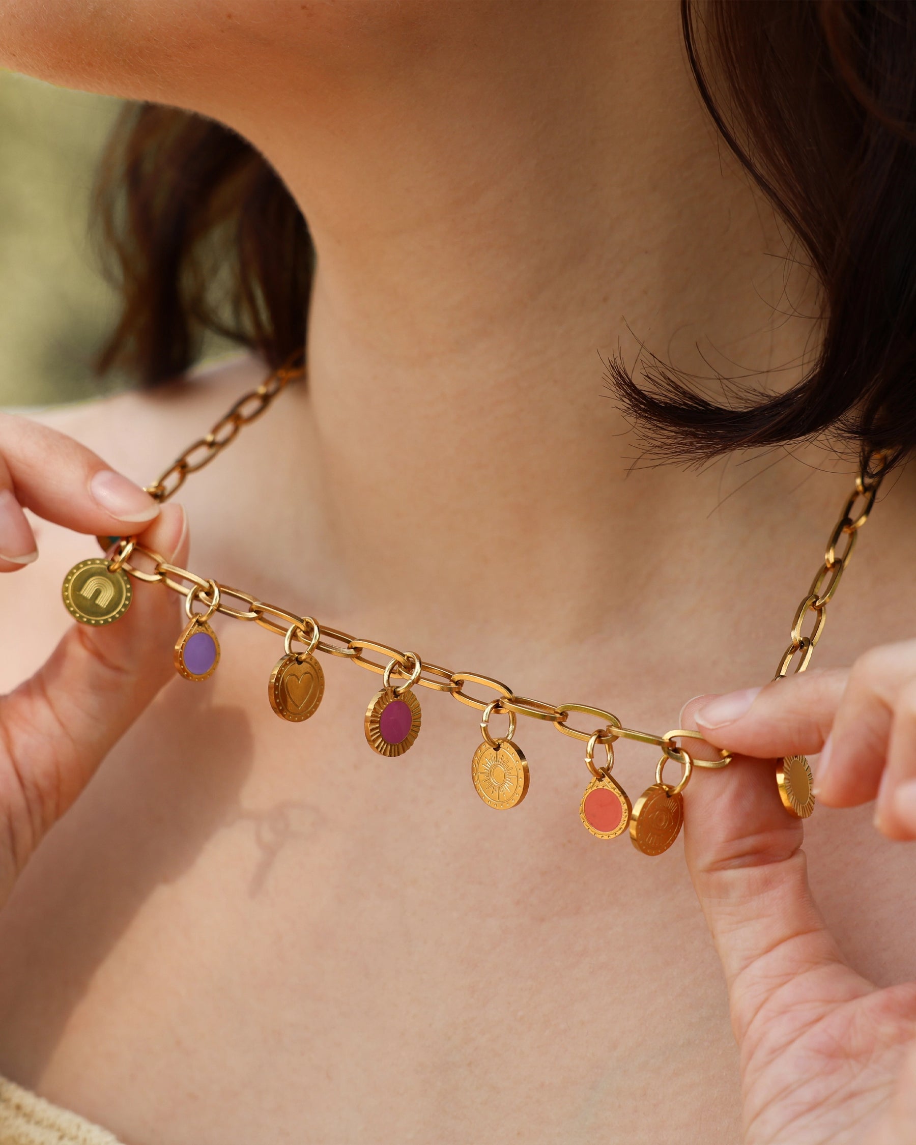 CUS Ensemble de bijoux collier Couleurs significatives 