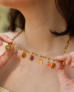 CUS Ensemble de bijoux collier Couleurs significatives 