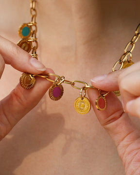 CUS Ensemble de bijoux collier Couleurs significatives 