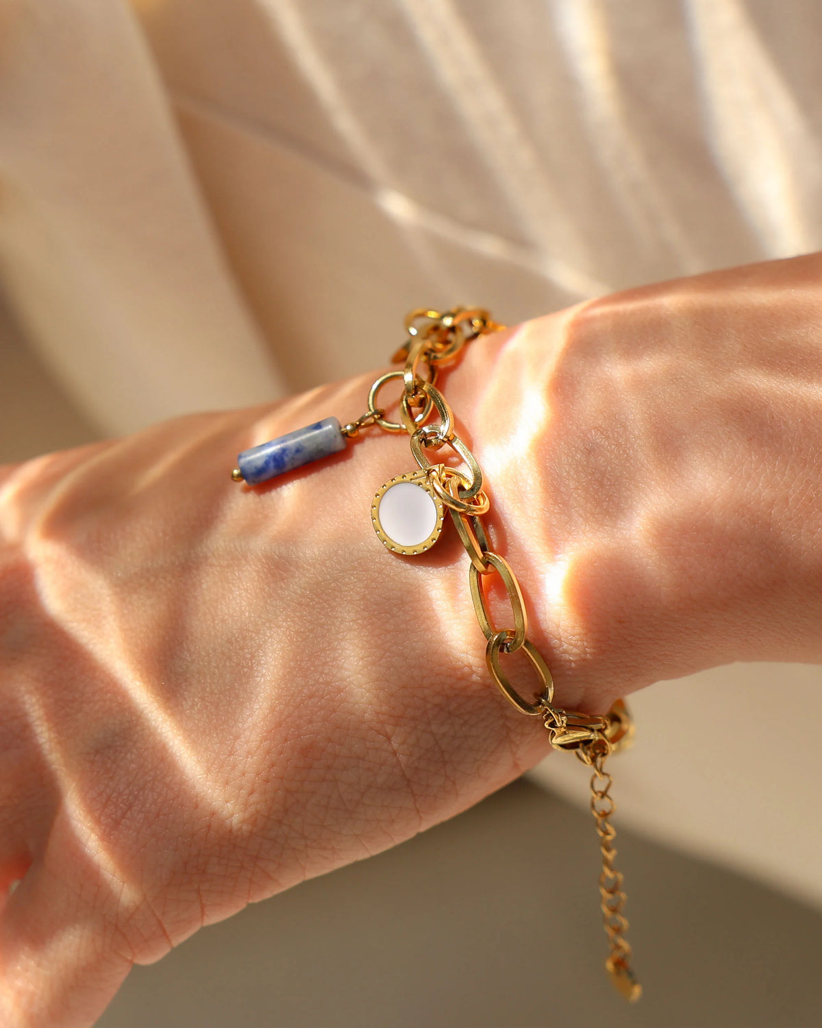 CUS Parure de bijoux bracelet Bleu Ciel – Aventure &amp; Courage