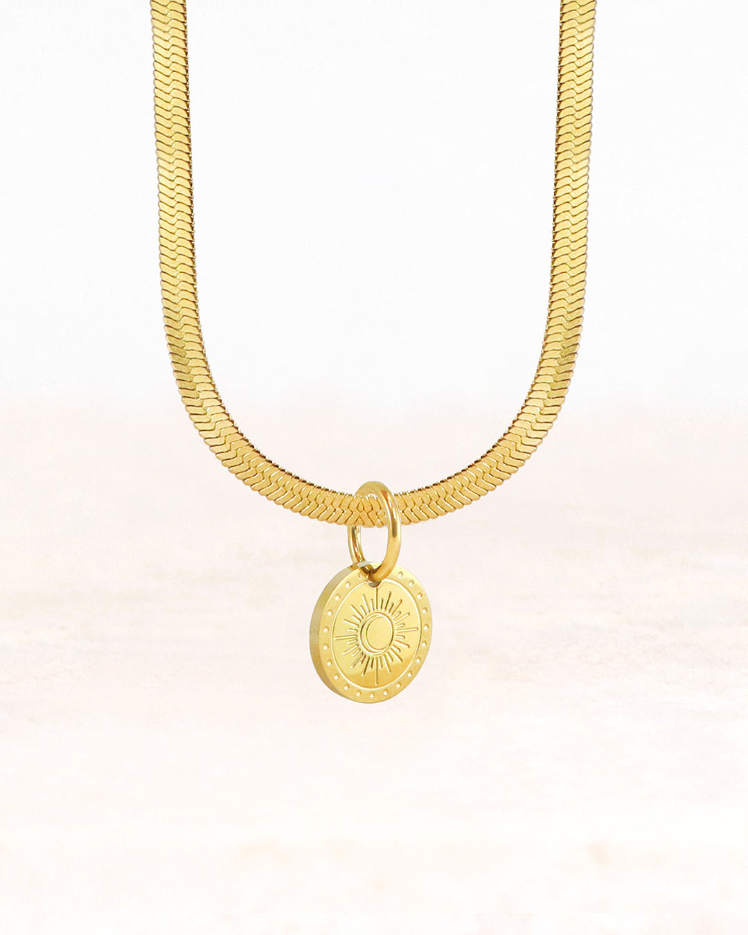 CUS® Jewellery set Mira necklace 3mm and Luna charm Sun & Moon - Dreams & Creativity