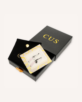 CUS Gaia | Oorbellen Milky Quartz Cadeaubox Zilver