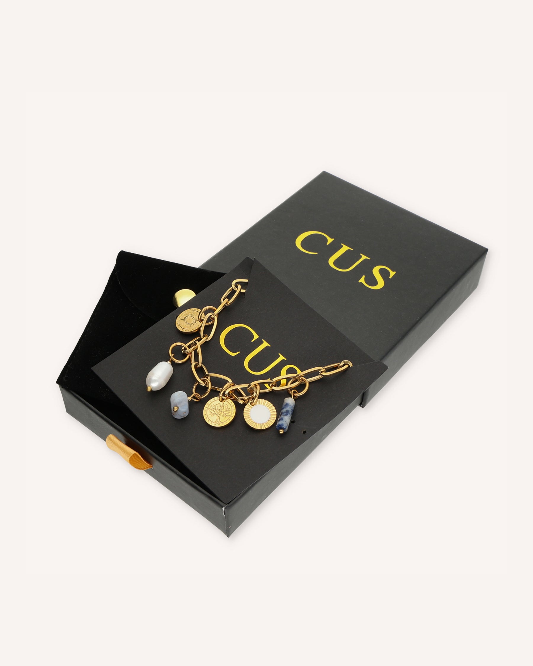CUS Sky Blue | Ketting Cadeaubox Goud