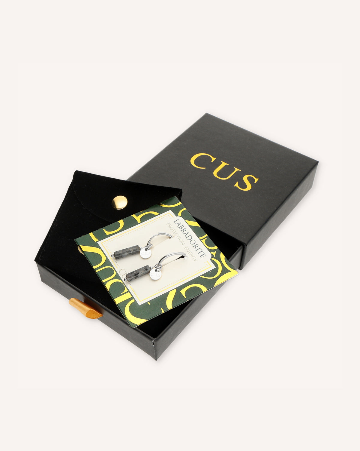 CUS Gaia | Oorbellen Labradorite Cadeaubox Zilver