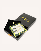 CUS Gaia | Oorbellen Labradorite Cadeaubox Goud