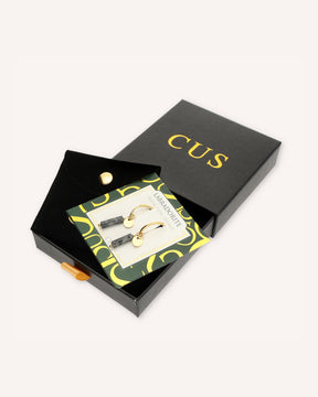CUS Gaia | Oorbellen Labradorite Cadeaubox Goud