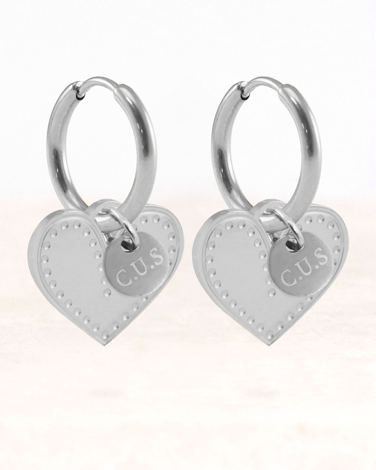 CUS Earrings Luna Heart - Love &amp; Passion 