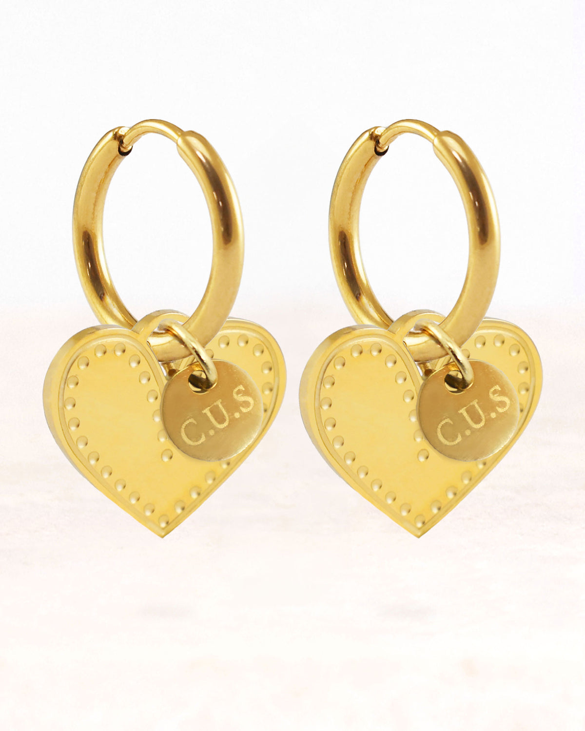 CUS Earrings Luna Heart - Love &amp; Passion 