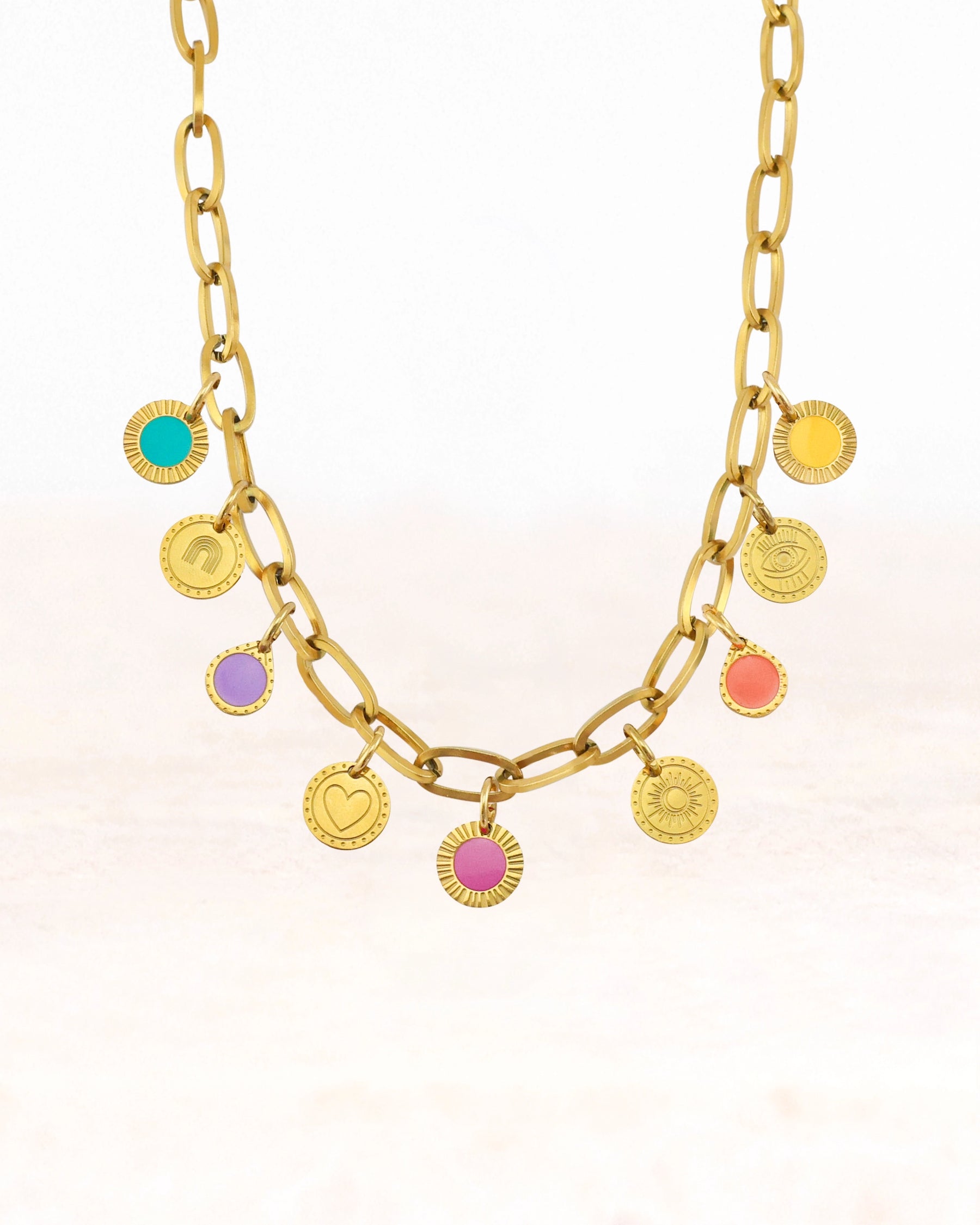 CUS Ensemble de bijoux collier Couleurs significatives 