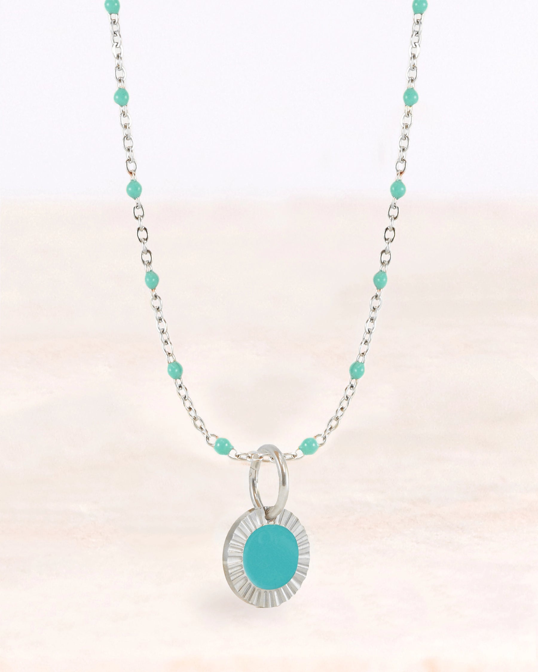 CUS® Jewellery set Neva necklace and Kyra charm turquoise - Freedom & Healing