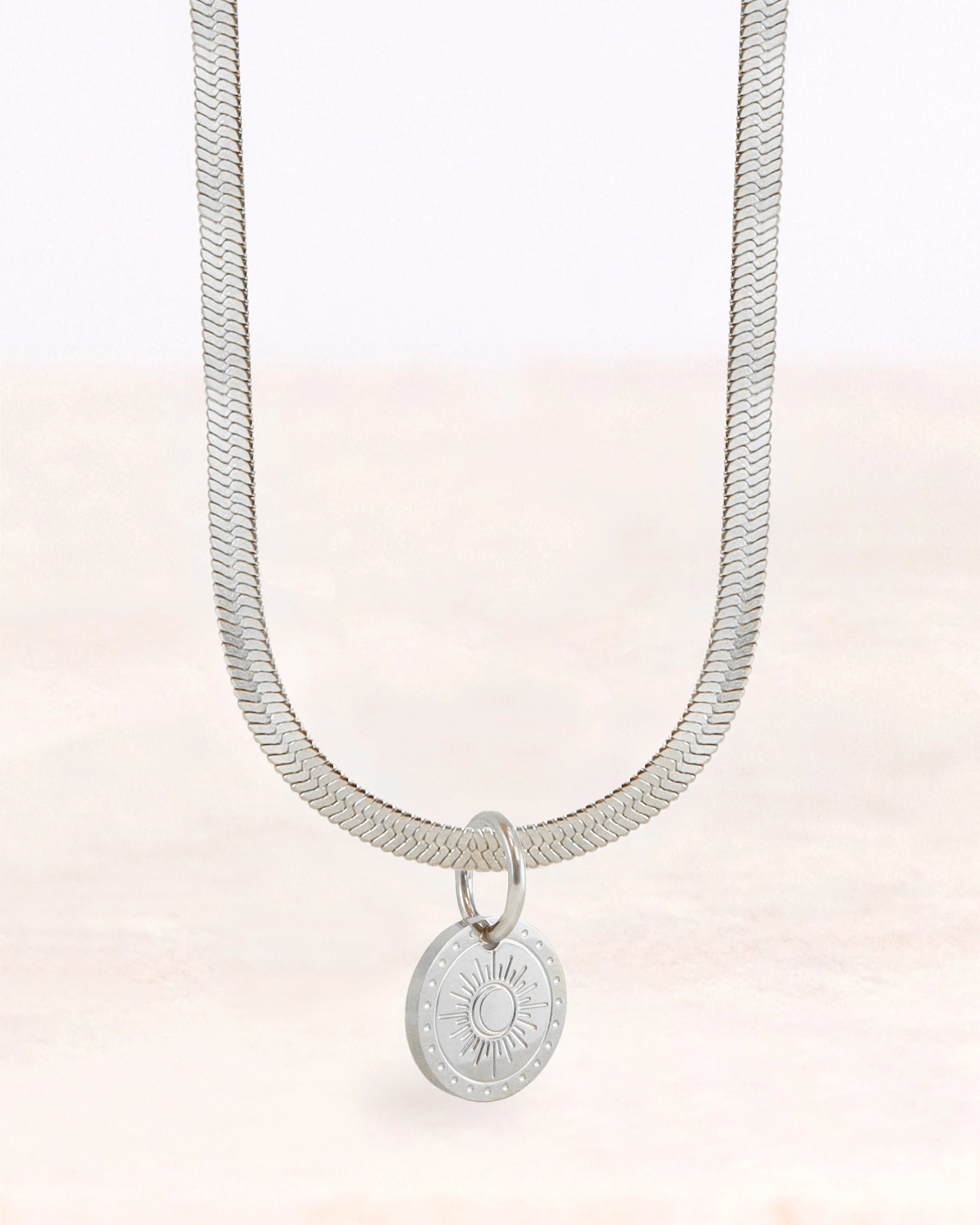 CUS®-Schmuckset: Halskette Mira 3 mm und Luna-Charm Sonne & Mond