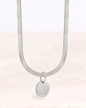 CUS®-Schmuckset: Halskette Mira 3 mm und Luna-Charm Baum des Lebens